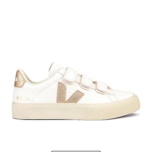 Veja Cream and Gold Sneakers